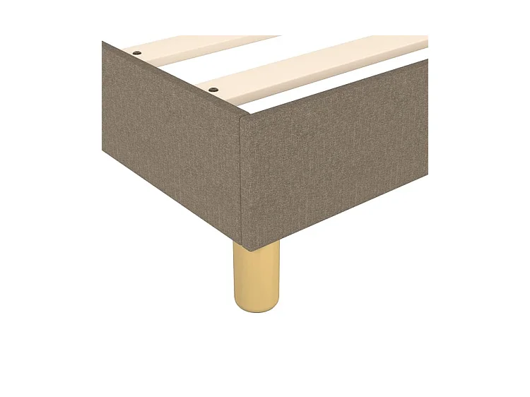 Sommier à lattes de lit avec matelas Taupe 120x200 Tissu