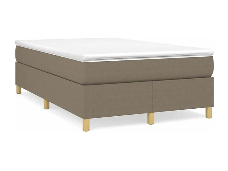 Sommier à lattes de lit avec matelas Taupe 120x200 Tissu