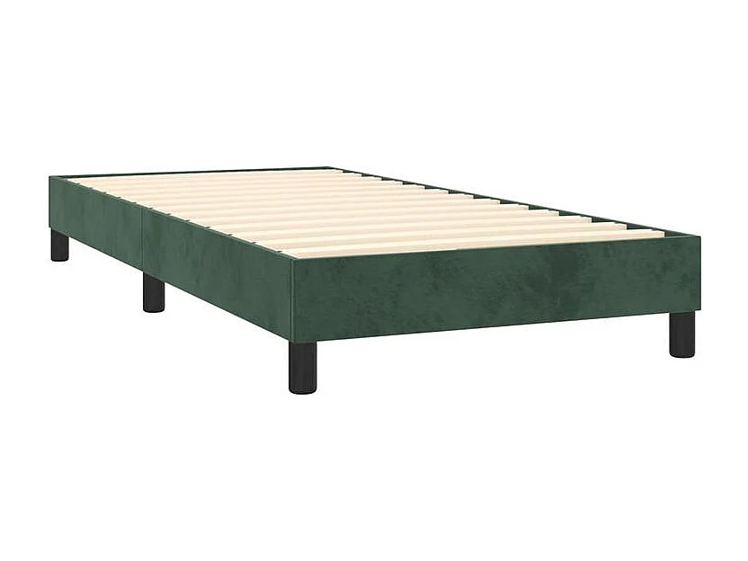 Sommier à lattes de lit avec matelas Vert foncé 90x200