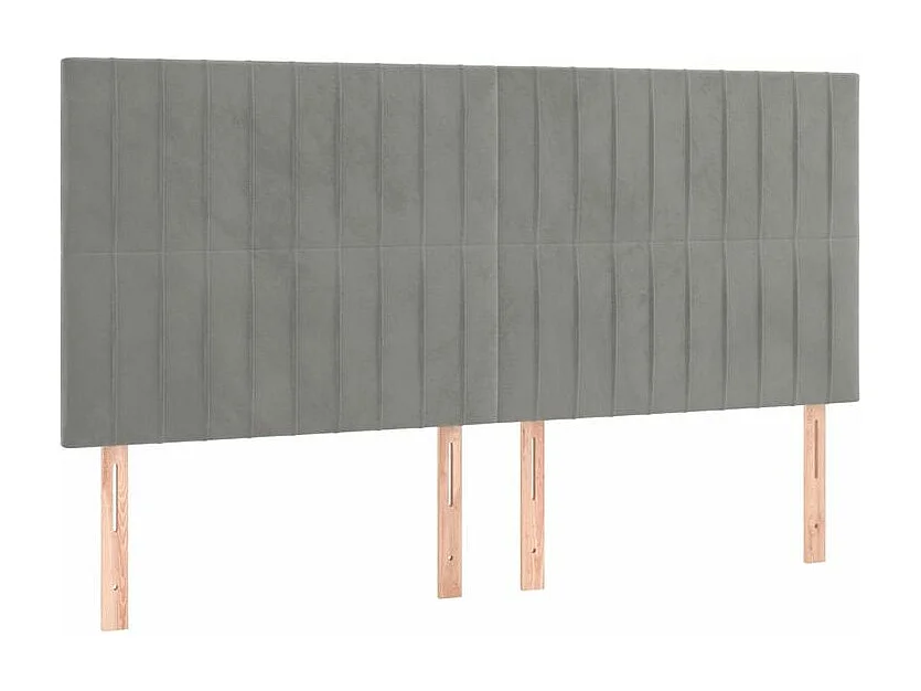 Sommier à lattes de lit matelas et LED Gris clair 180x200