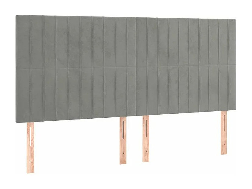 Sommier à lattes de lit matelas et LED Gris clair 180x200