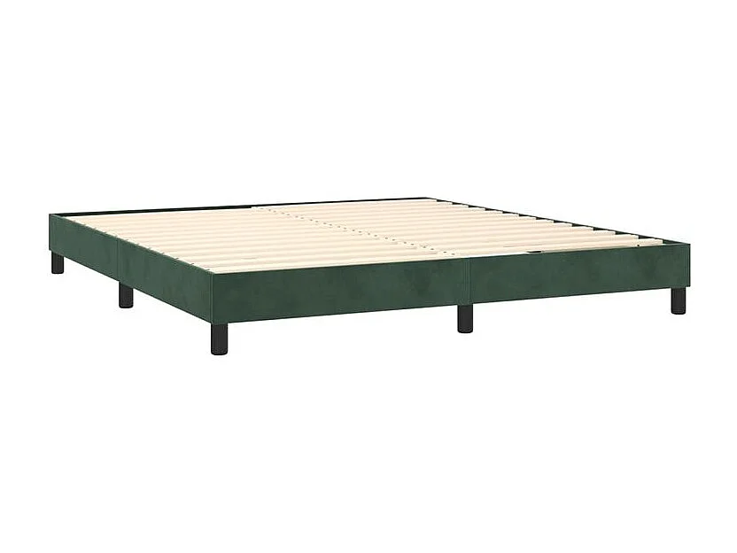 Sommier à lattes de lit et matelas Vert foncé 180x200 Velours