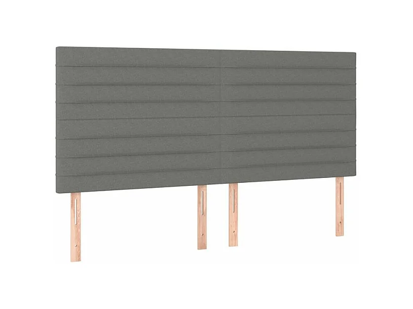 Sommier à lattes de lit avec matelas Gris foncé 160x200 Tissu
