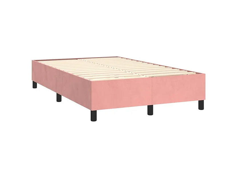 Sommier à lattes de lit avec matelas Rose 120x200 Velours