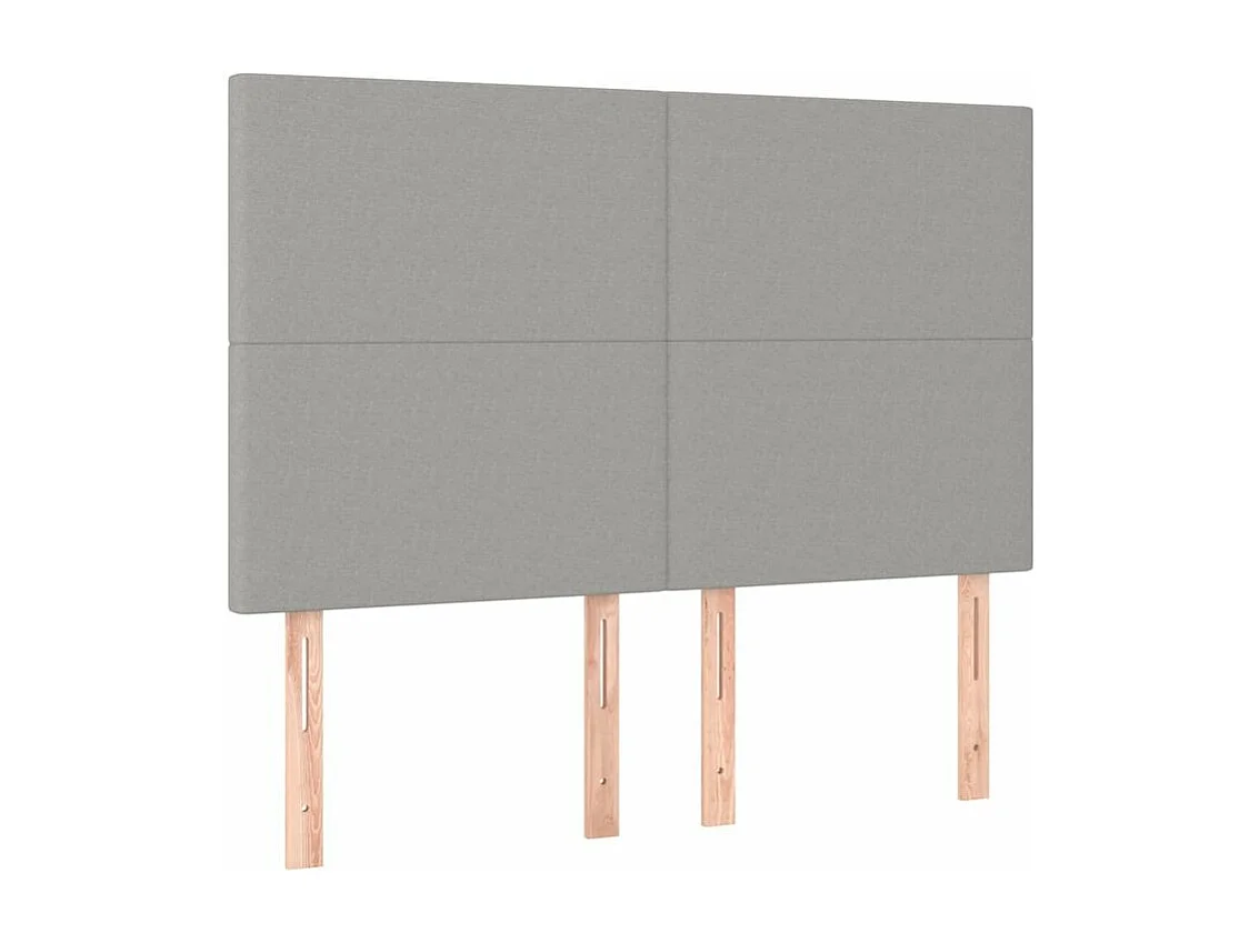 Sommier à lattes de lit avec matelas Gris clair 160x200 Tissu