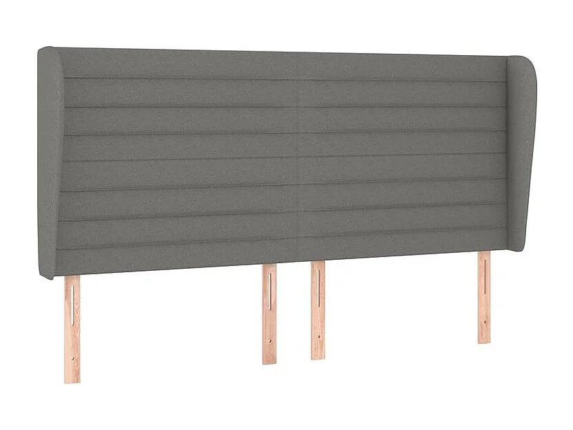 Sommier à lattes de lit avec matelas Gris foncé 160x200 Tissu