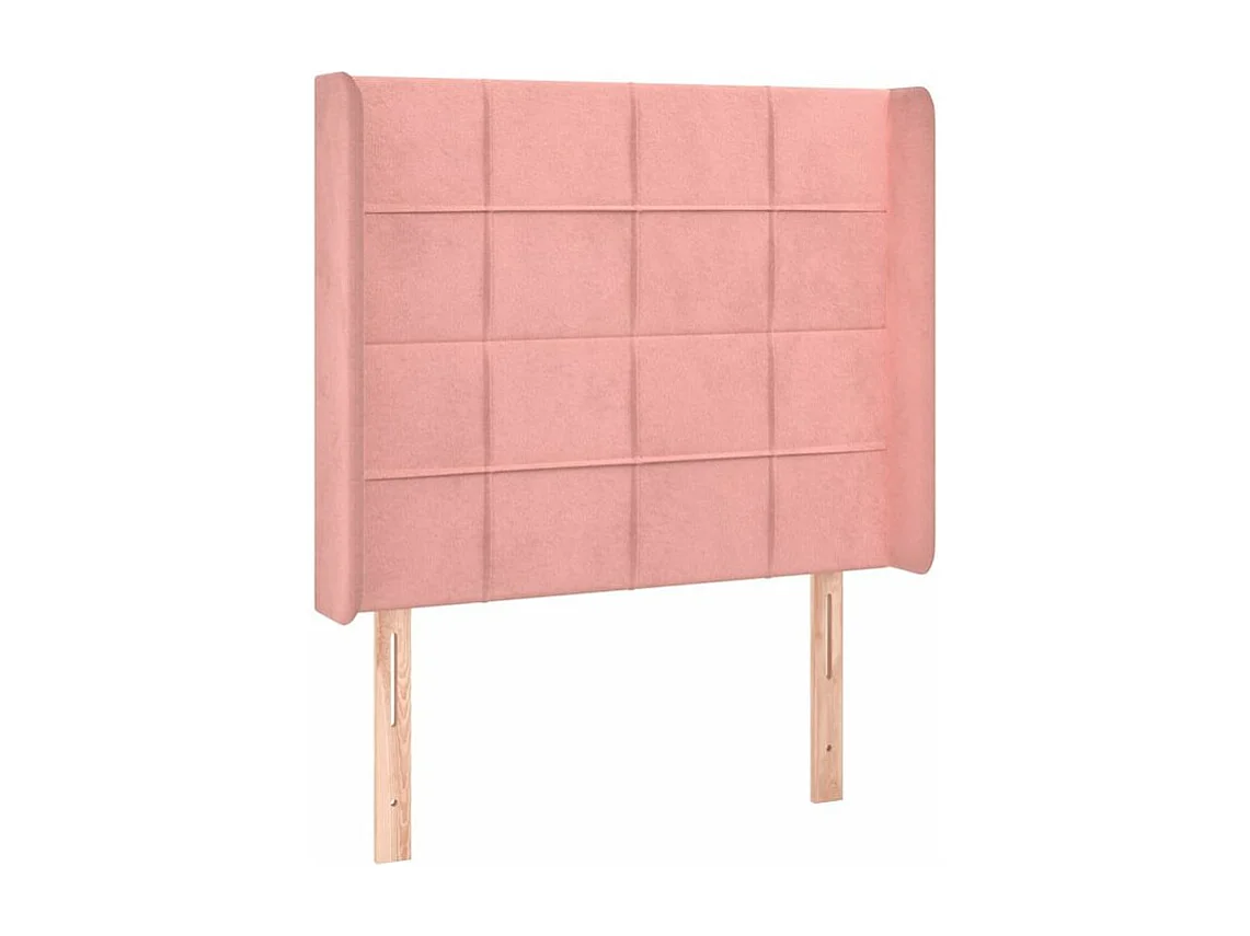 Sommier à lattes de lit matelas et LED Rose 80x200 Velours