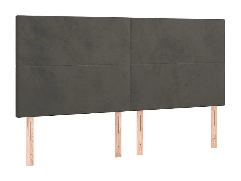 Sommier à lattes de lit et matelas Gris foncé 160x200 Velours