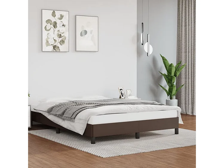 Cadre de lit Marron 140x200 Similicuir