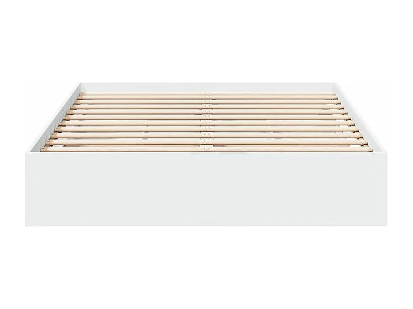 Cadre de lit à tiroirs blanc 120x190 bois d'ingénierie