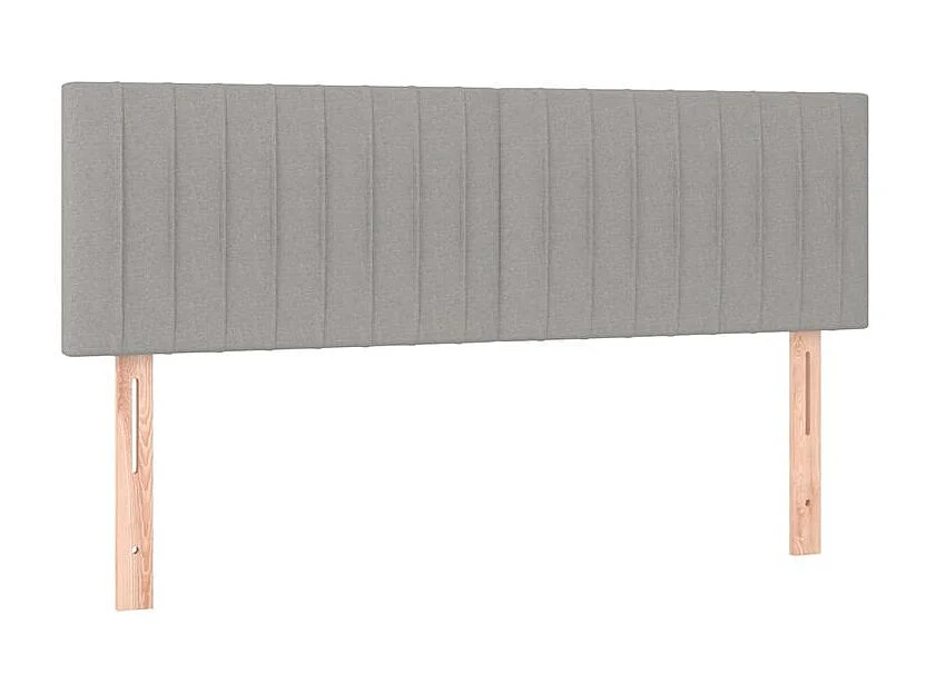 Sommier à lattes de lit et matelas et LED Gris clair 140x200