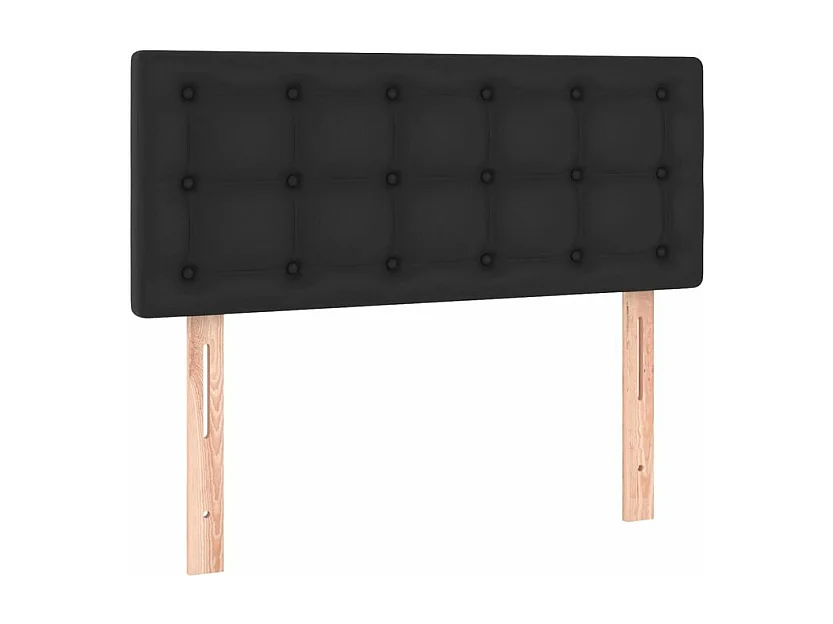 Sommier à lattes de lit avec matelas et LED Noir 90x200