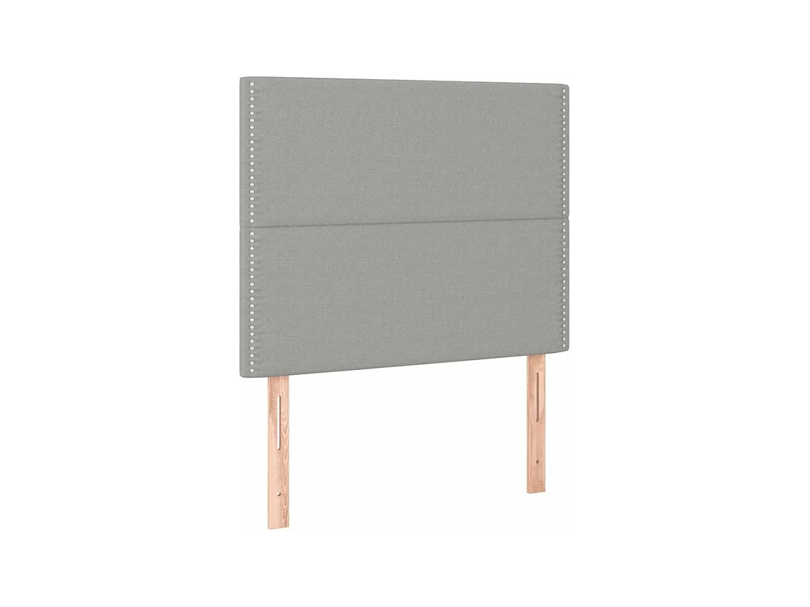 Sommier à lattes de lit avec matelas Gris clair 90x200 Tissu
