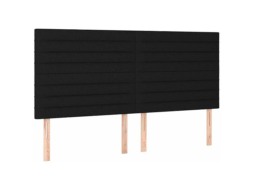 Sommier à lattes de lit avec matelas Noir 180x200 Tissu