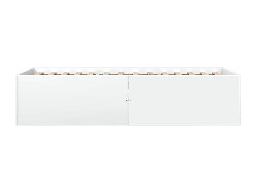 Cadre de lit blanc 90x190 bois d'ingénierie