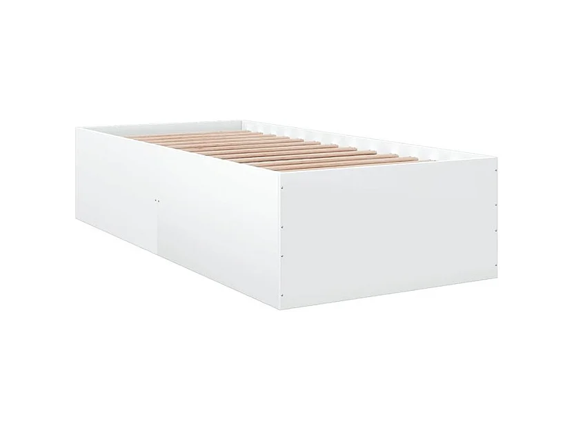 Cadre de lit blanc 90x190 bois d'ingénierie