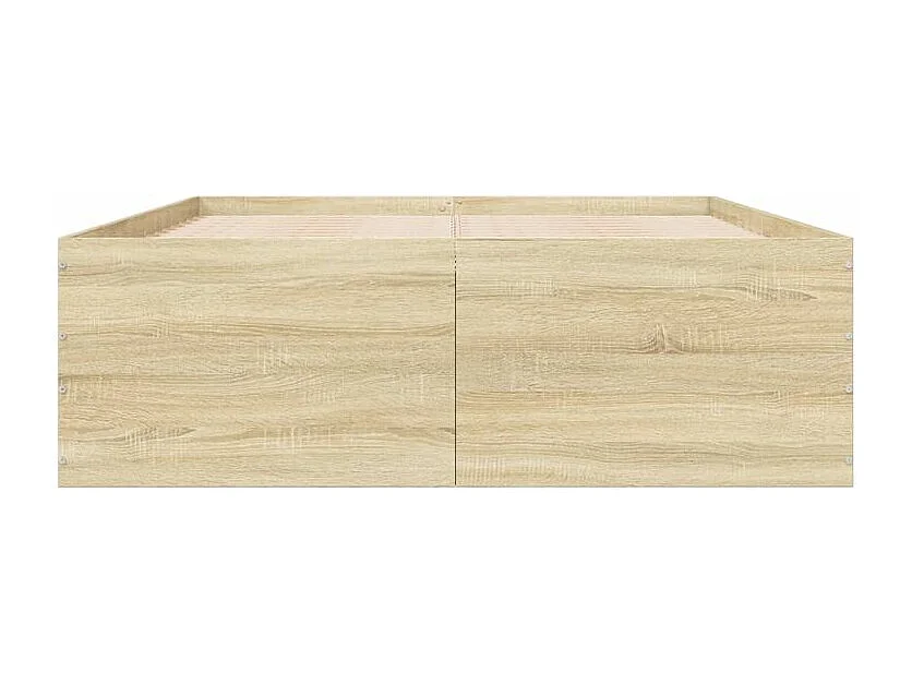 Cadre de lit chêne sonoma 140x200 bois d'ingénierie