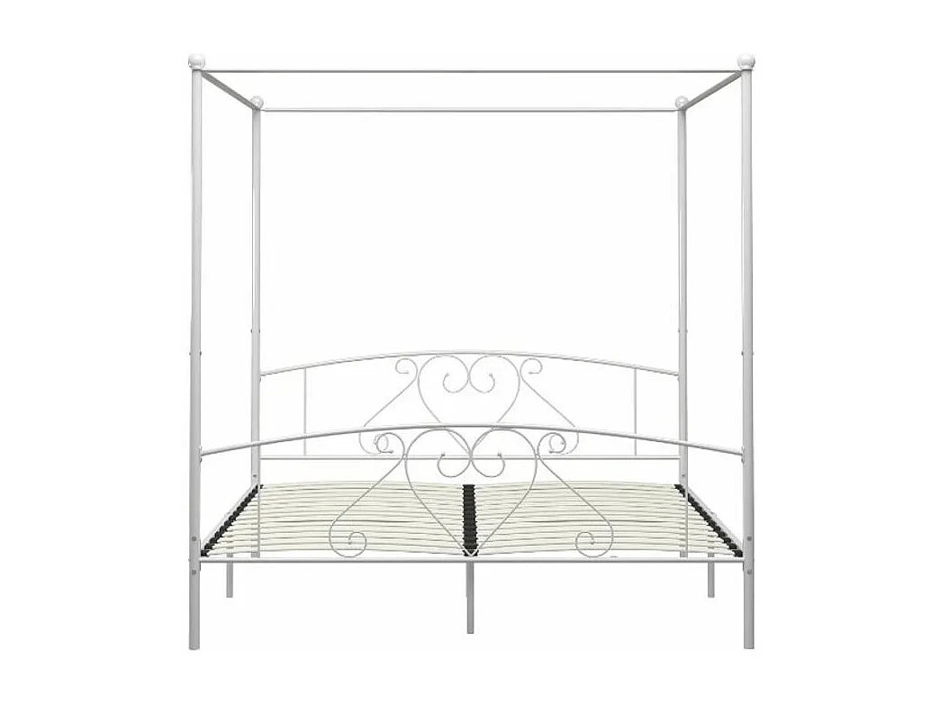 Hemelbedframe metaal wit 180x200 cm
