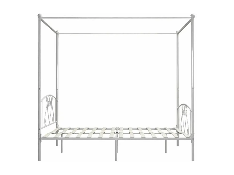 Hemelbedframe metaal wit 180x200 cm