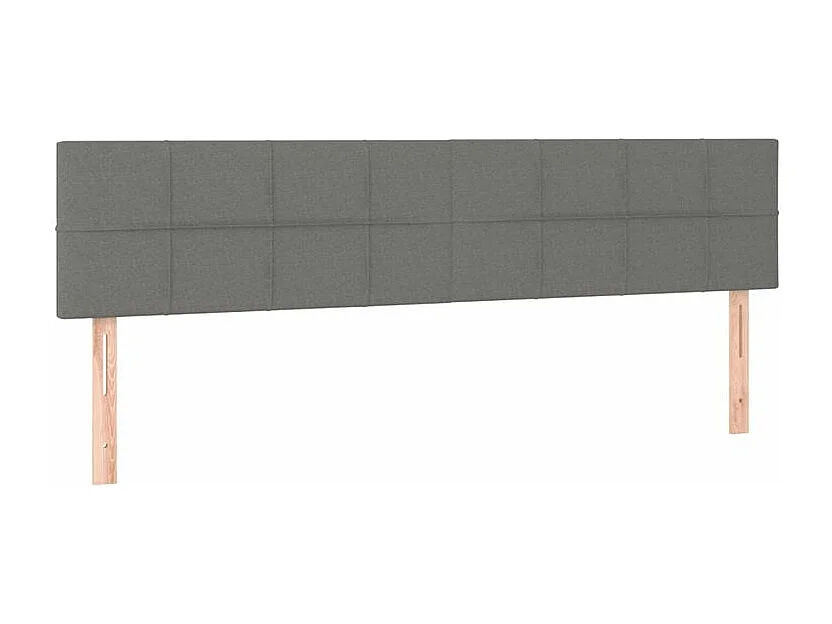 Sommier à lattes de lit avec matelas Gris foncé 160x200 Tissu
