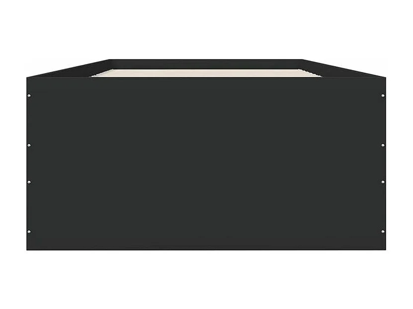 Cadre de lit noir 90x190 bois d'ingénierie