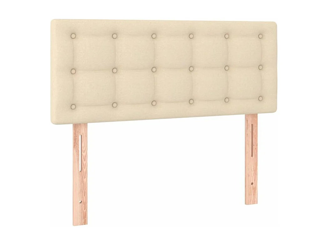 Sommier à lattes de lit avec matelas Crème 120x200 Tissu