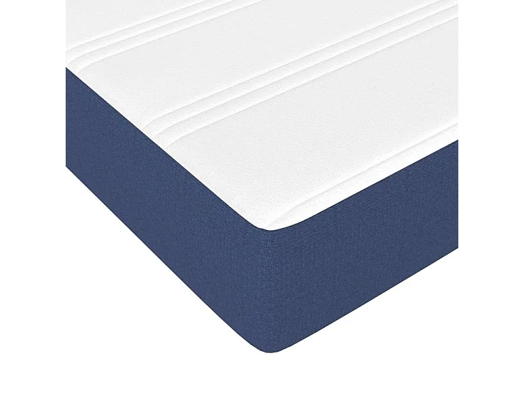 vidaXL Cama box spring con colchón tela azul 100x200 cm