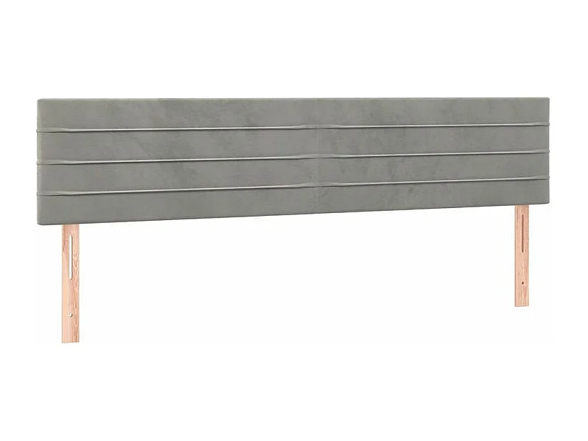 Sommier à lattes de lit et matelas Gris clair 200x200 Velours