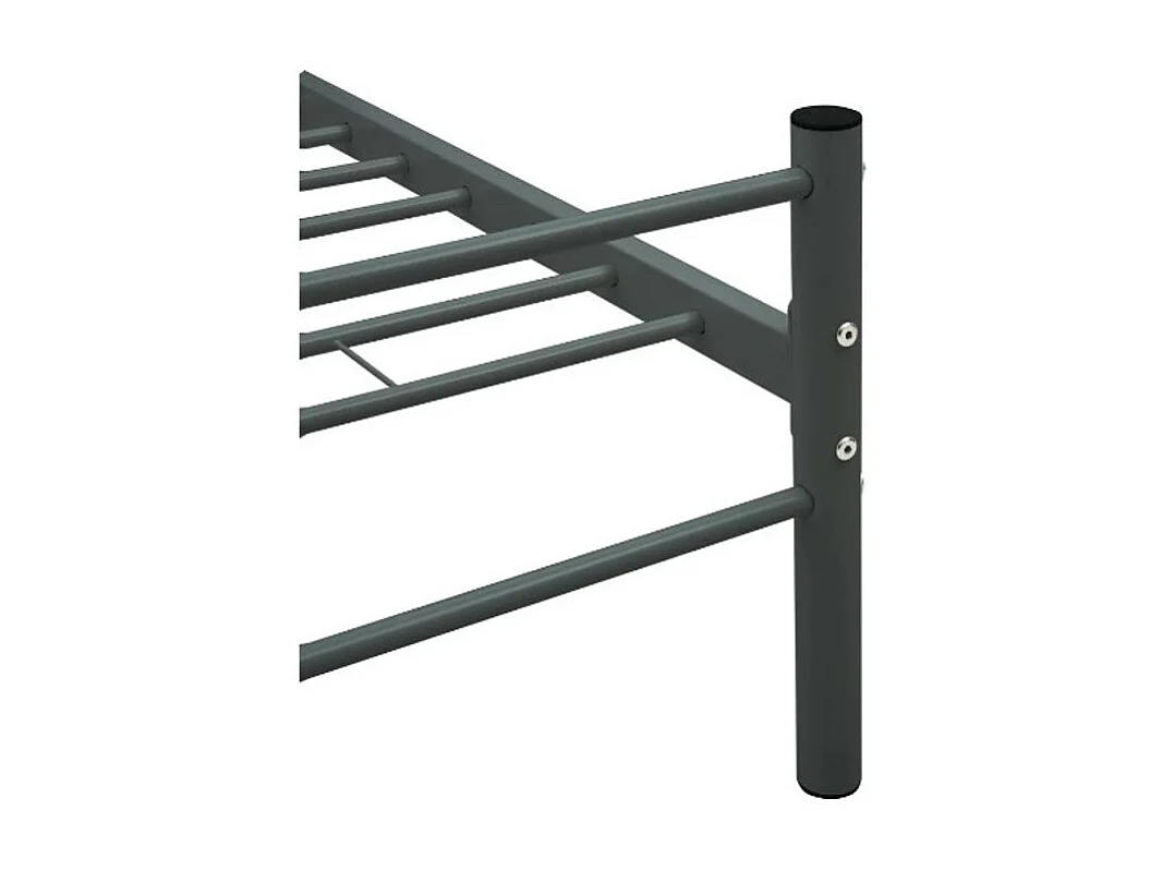 Lit adulte métal noir Tence 120x200