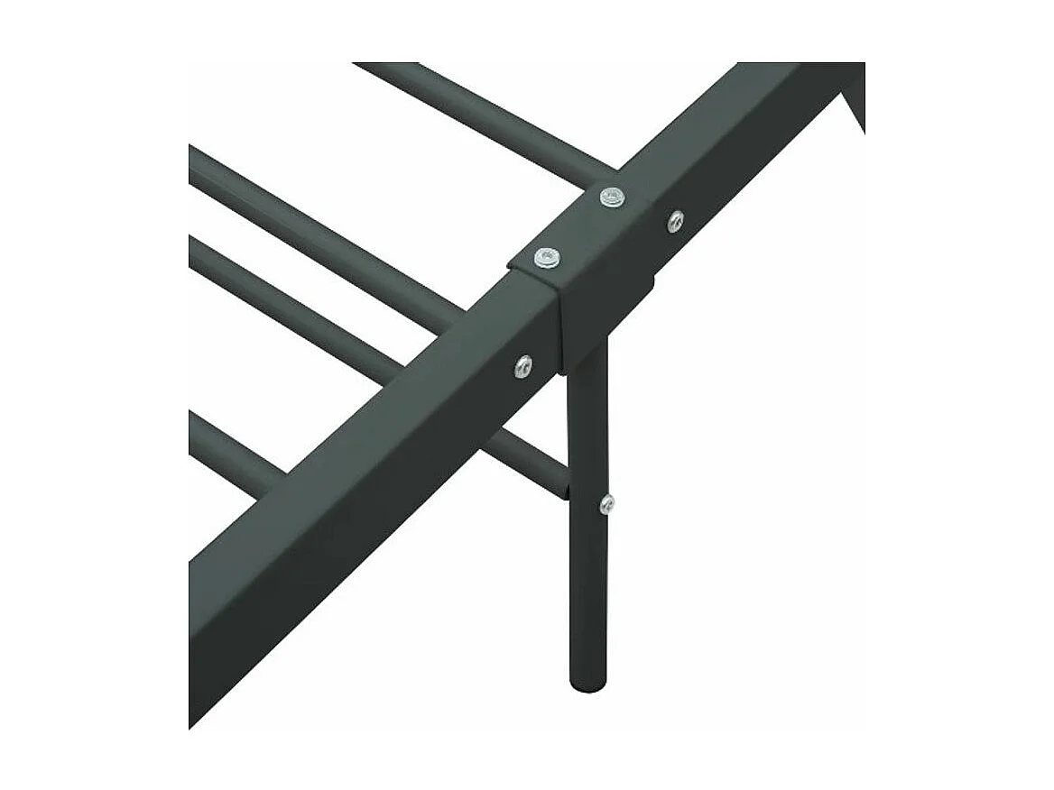 Lit adulte métal noir Tence 120x200