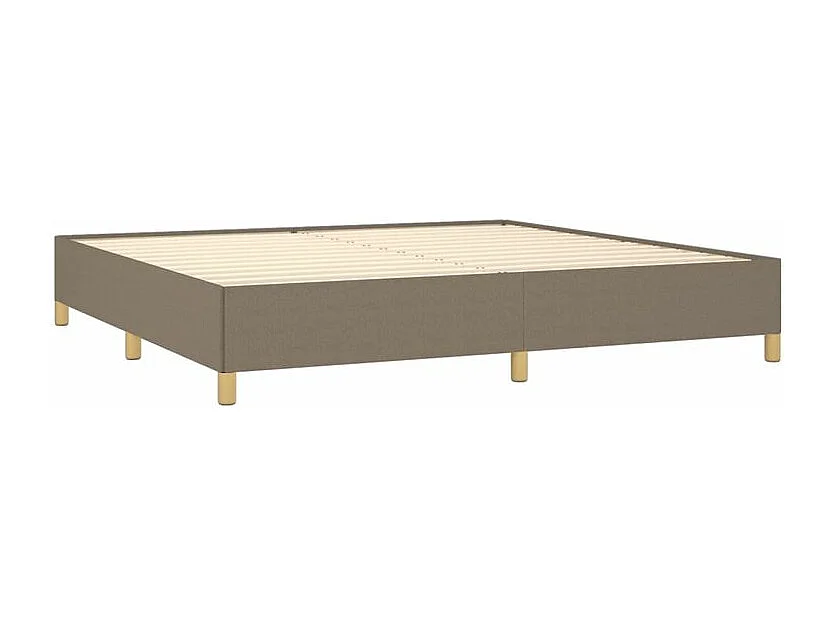 Sommier à lattes de lit avec matelas Taupe 200x200 Tissu