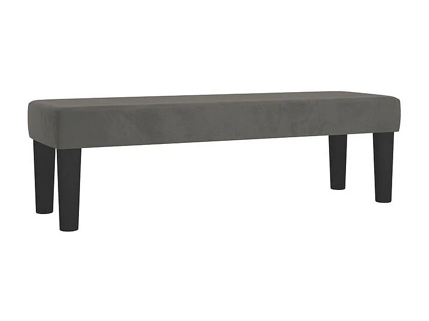 Sommier à lattes de lit et matelas Gris foncé 160x200 Velours