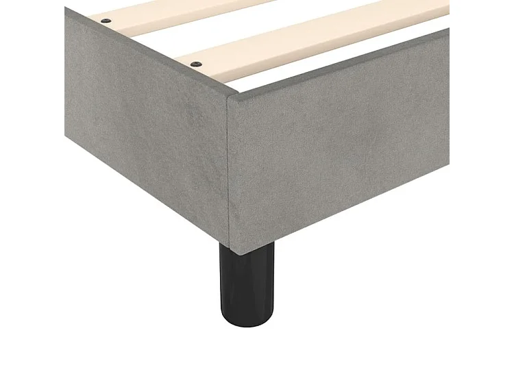 Sommier à lattes de lit et matelas Gris clair 140x190 Velours