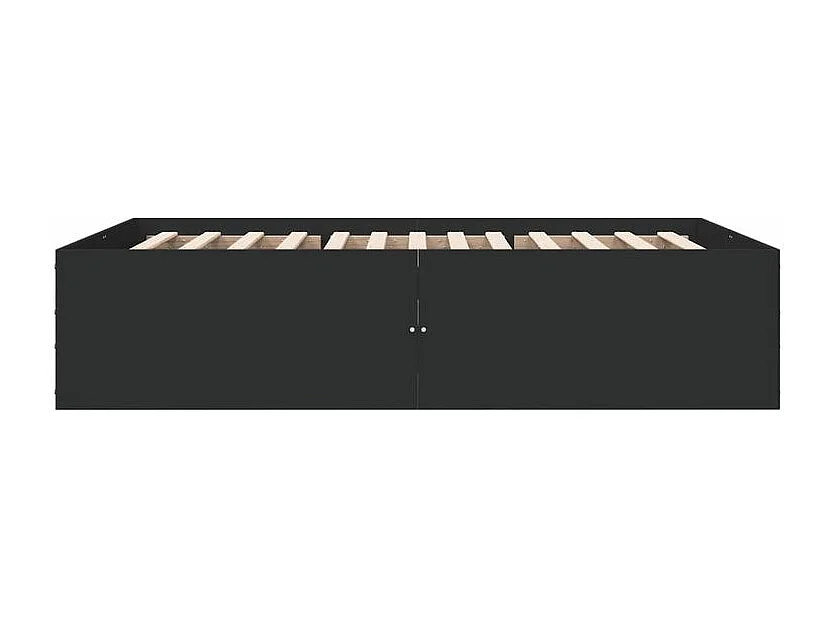 Cadre de lit noir 140x190 bois d'ingénierie