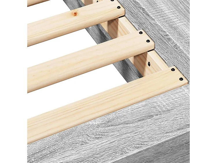 Cadre de lit sonoma gris 120x200 bois d'ingénierie
