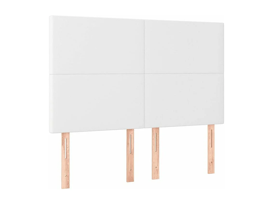 Cadre de lit avec tête de lit Blanc 140x200 Similicuir