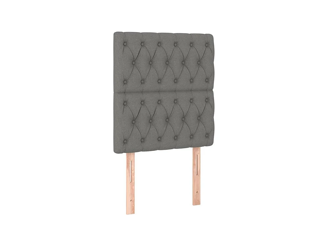 Sommier à lattes de lit avec matelas Gris foncé 80x200 Tissu