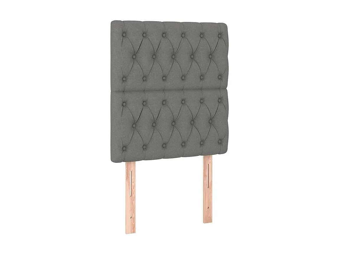 Sommier à lattes de lit avec matelas Gris foncé 80x200 Tissu