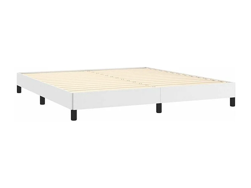 Cadre de lit Blanc 160x200 Similicuir