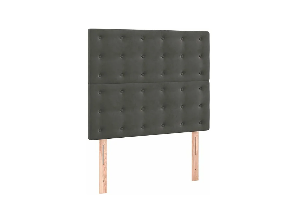 Sommier à lattes de lit avec matelas Gris foncé 100x200