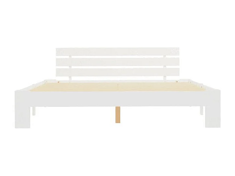 Lit adulte pin massif blanc Cozy 180x200