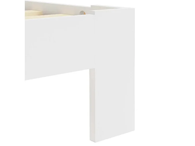 Lit adulte pin massif blanc Cozy 180x200