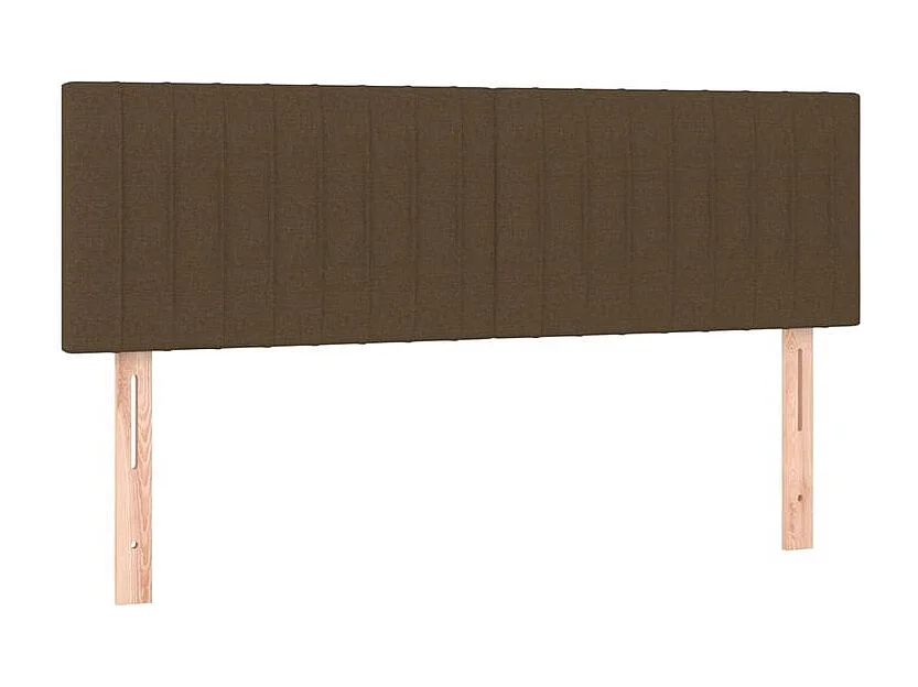 Sommier à lattes de lit matelas et LED Marron foncé 140x200