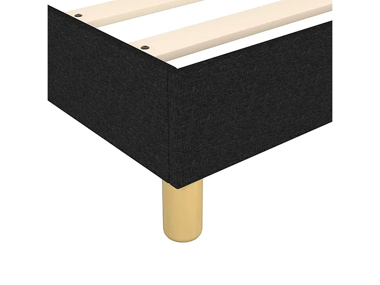 Sommier à lattes de lit avec matelas Noir 140x200 Tissu