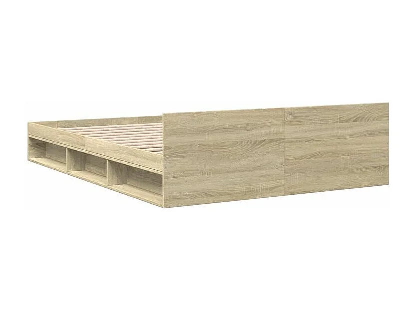 Cadre de lit et tiroirs chêne sonoma 150x200 bois ingénierie