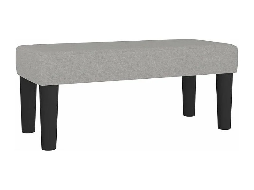 Sommier à lattes de lit et matelas Gris clair 90x190 Tissu