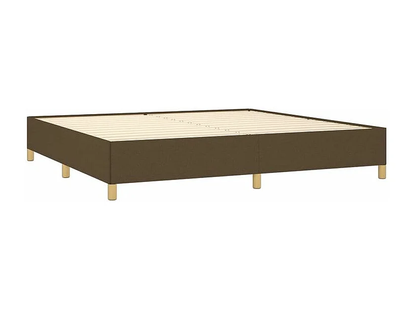 Sommier à lattes de lit avec matelas Marron foncé 200x200