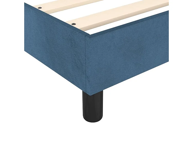 Sommier à lattes de lit et matelas Bleu foncé 80x200 Velours
