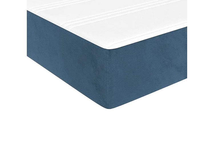Sommier à lattes de lit et matelas Bleu foncé 80x200 Velours