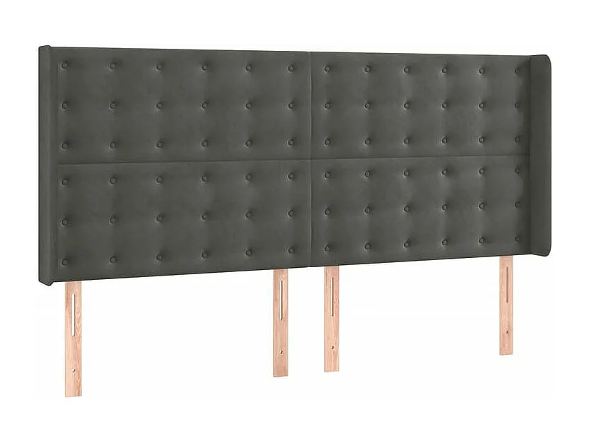 Sommier à lattes de lit matelas et LED Gris foncé 200x200